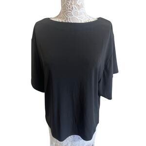 Chico’s NWT Classic Black Short Sleeve Top – Women’s Size 2. Wardrobe staple